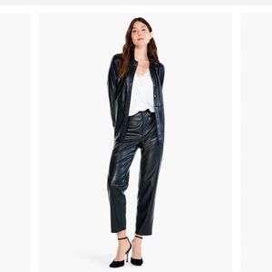 Nic + Zoe Faux Leather Straight-Leg Trouser